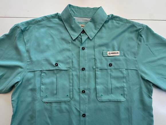 Magellan Outdoors Men's Aransas Pass Heather Short Sleeve Fishing Shirt - Picture 2 of 4